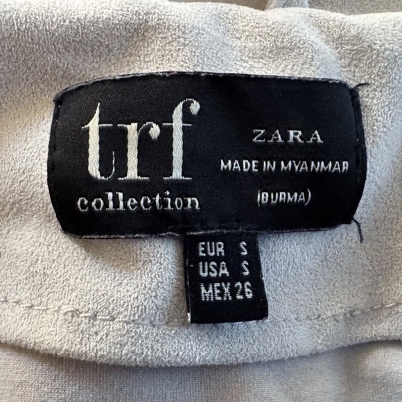 Zara TRF Collection Women Drawstring Hooded Anorak Jacket Light Gray Cream S - Picture 2 of 6